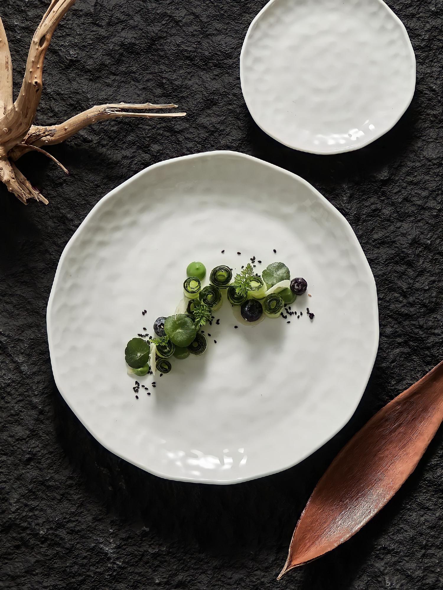 plated seasonal starter on ceramic